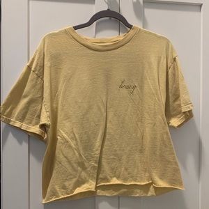 Brandy Melville yellow “honey” crewneck shirt